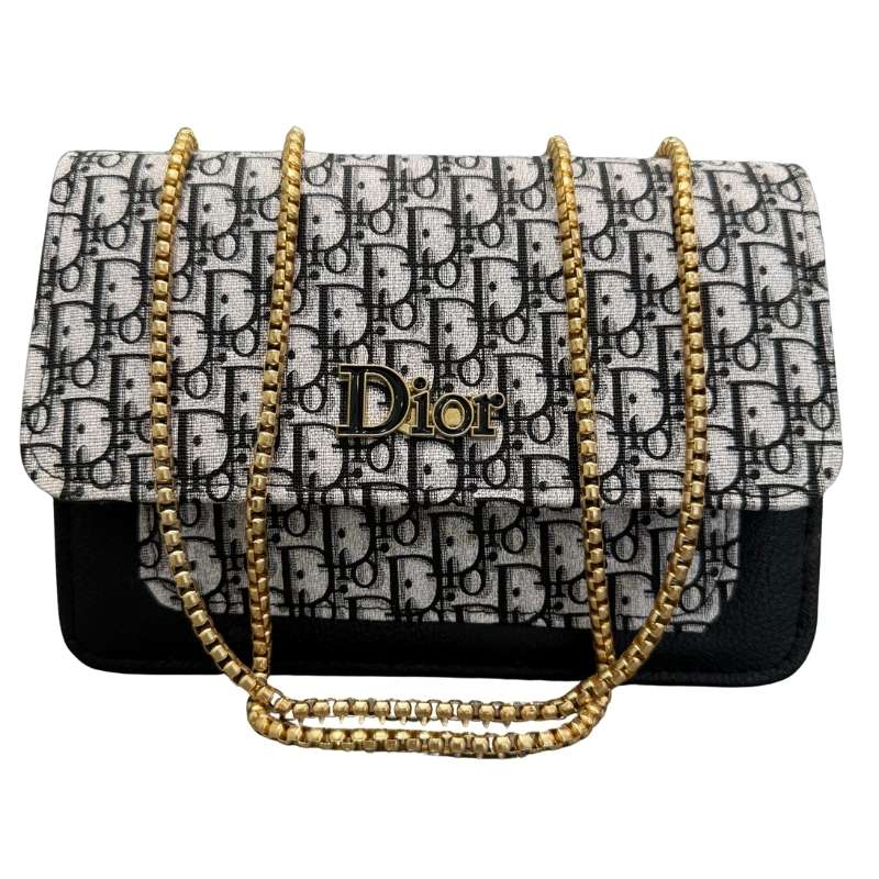 Black | Dior Oblique Canvas & Leather Flap Clutch YMDS