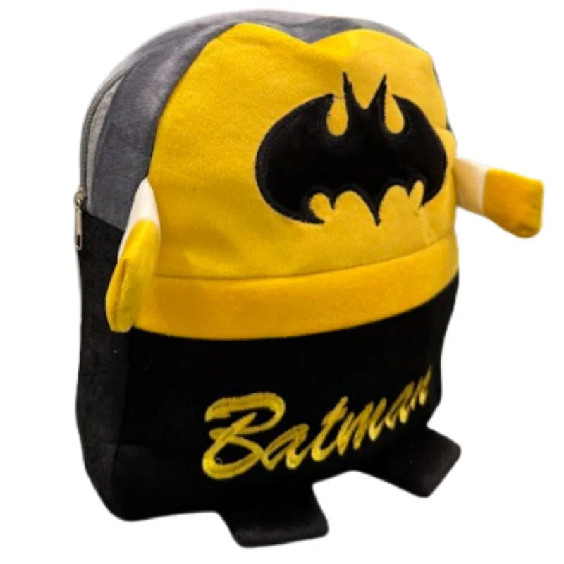Cute Plush Batman Character Backpack | Stuffed School Bag & Gift for Kids YMDS