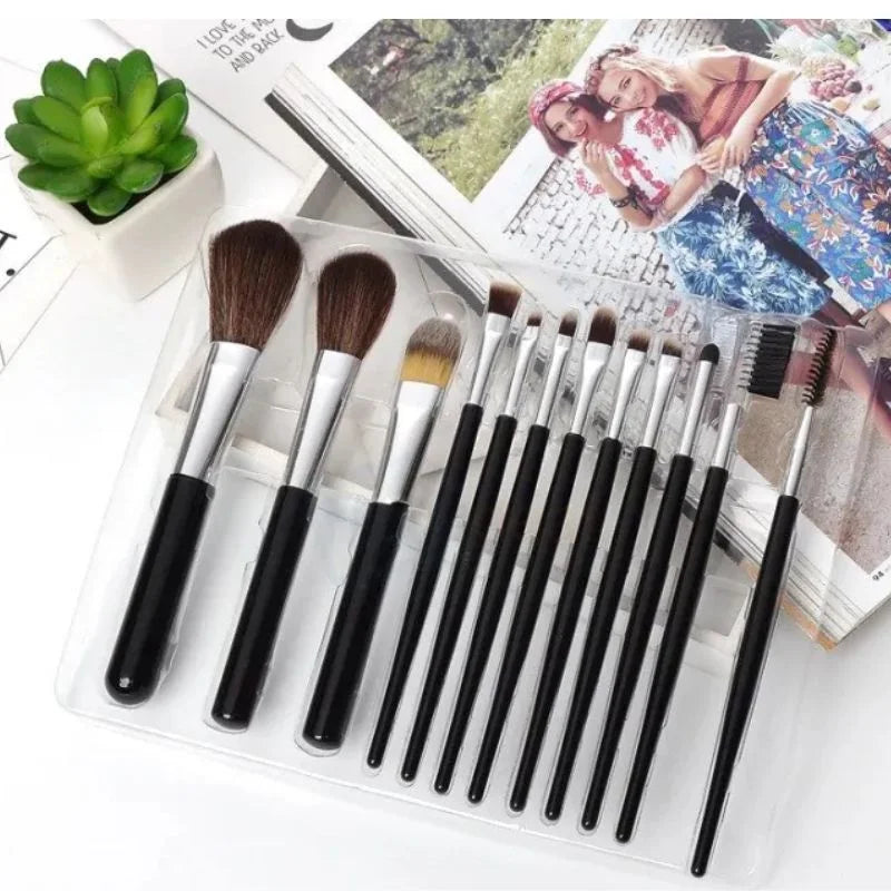 Mac Beauty Makeup Brush Set – 12-Piece Professional Makeup Tool Kit YMDS