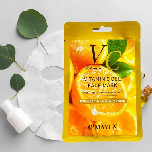 Pack of 2 | O’Mayln Vitamin C Gel Face Mask 30ml | Brightening & Hydrating Facial YMDS