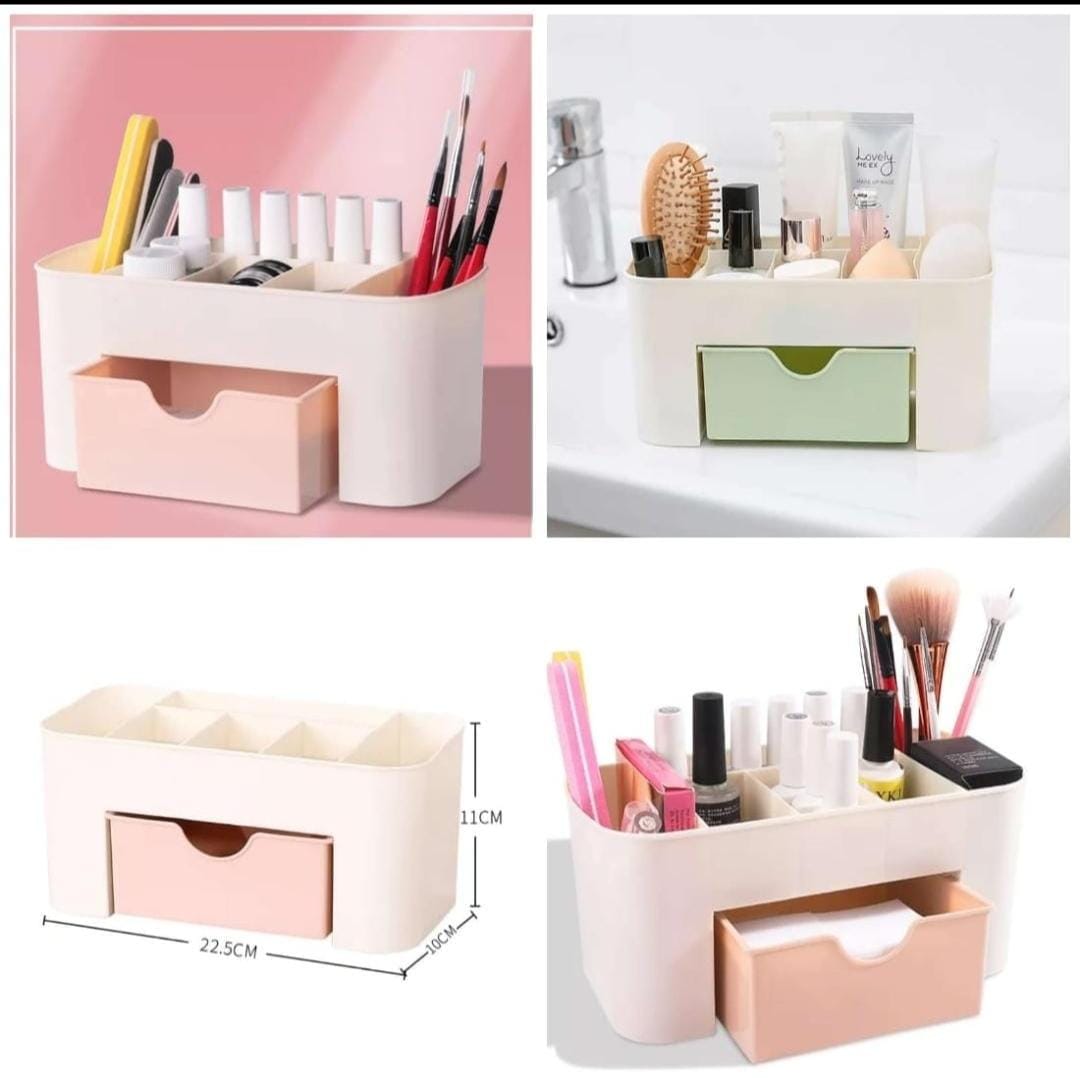 Plastic Makeup Organizer with Drawer YMDS