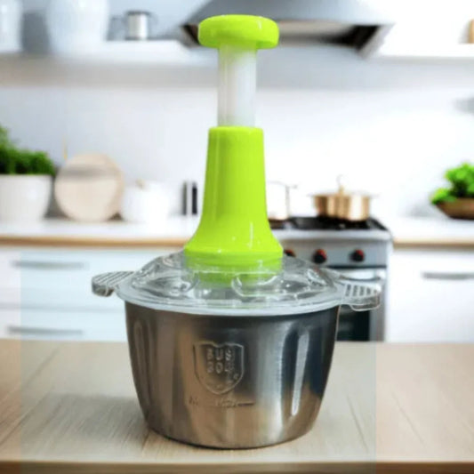 2L Manual Food Chopper | Stainless Steel Bowl & 4 Sharp Blades YMDS