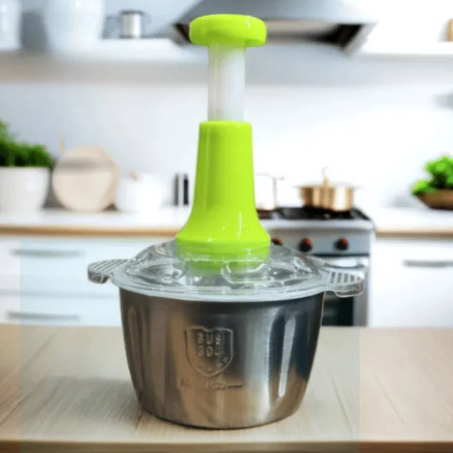2L Manual Food Chopper | Stainless Steel Bowl & 4 Sharp Blades YMDS