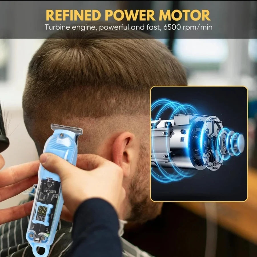 Daling Transparent LCD Electric Hair Trimmer YMDS
