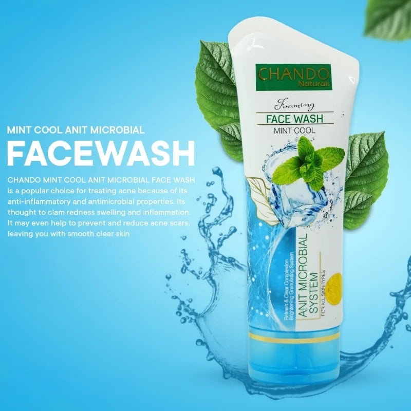 Face Wash | Chando Naturals Mint Cool Anti-Microbial Face Wash 100ml YMDS