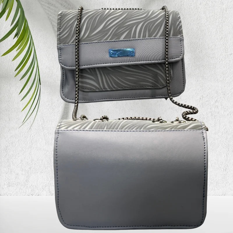 Luxury Women’s Shoulder Bag in Grey Faux Leather for Casual, Work, and Formal Use Rida's Collection