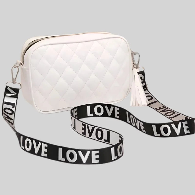 White Leather Handbag for Girls & Women YMDS
