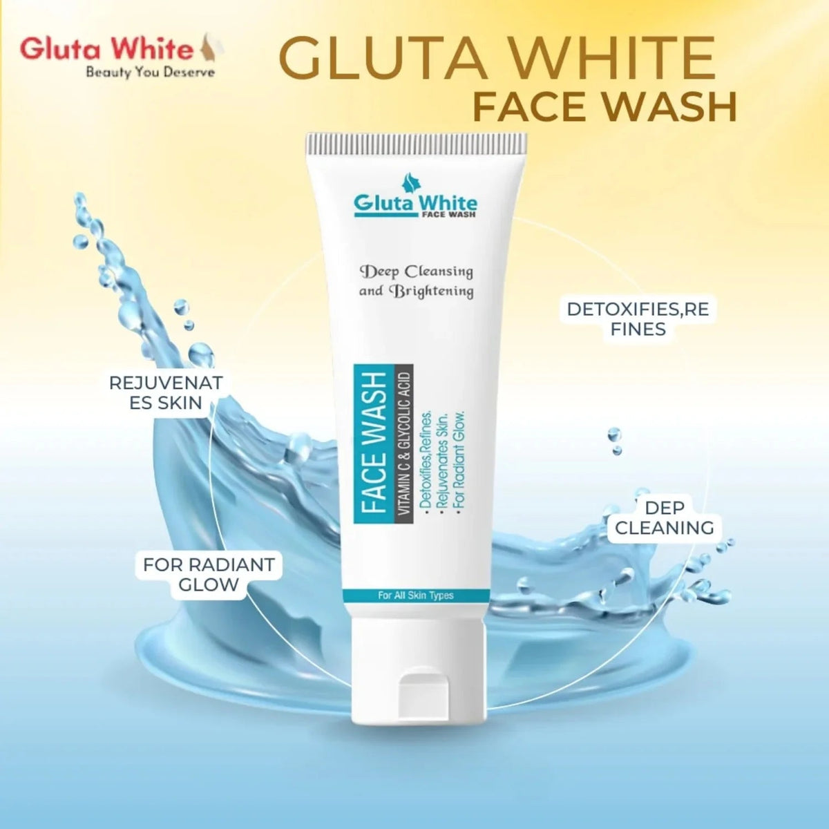 Gluta White Face Wash YMDS