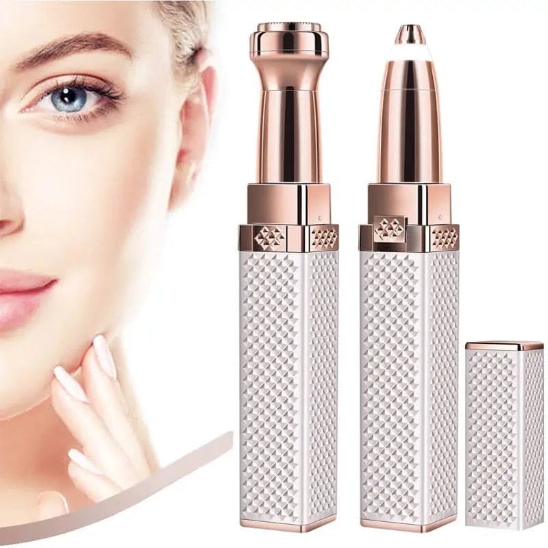 2-in-1 Flawless Facial Hair Remover & Eyebrow Trimmer White YMDS