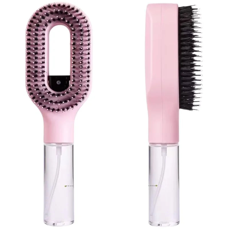 2-in-1 Misting Hair Brush with Water Spray Bottle YMDS
