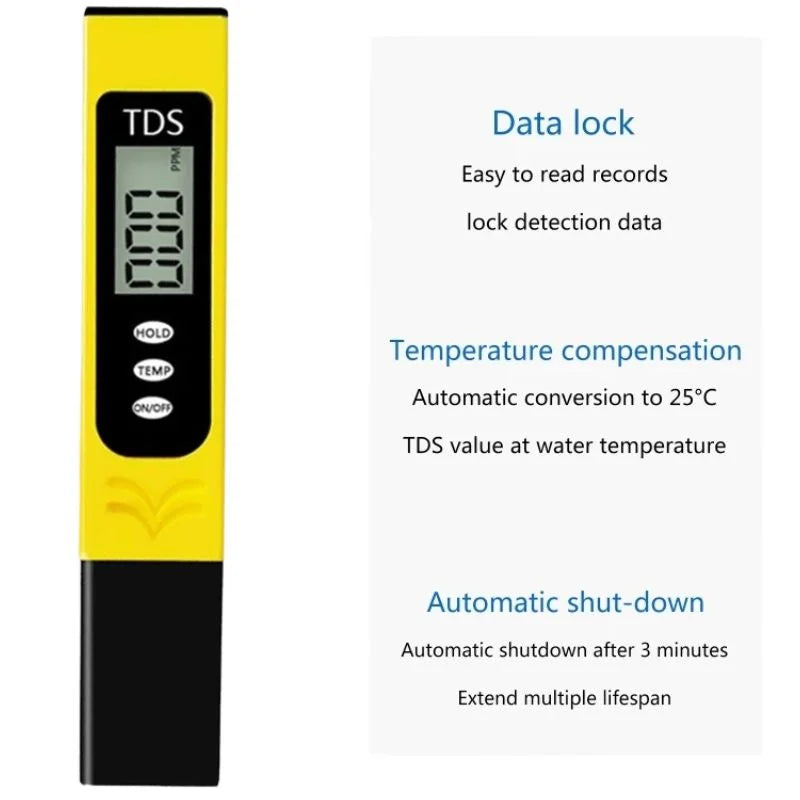 Digital TDS Meter | LCD Water Quality Tester Pen for Drinking Water, RO Systems & Aquariums YMDS