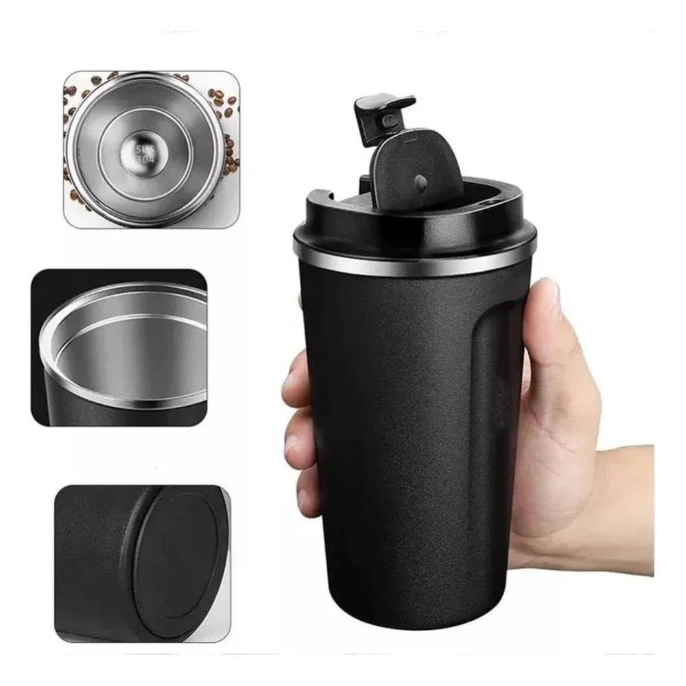 Black 510ML Stainless Steel Vacuum Insulated Thermos YMDS