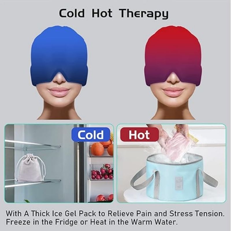 Headache Relief Gel Cap Hot Cold Therapy YMDS