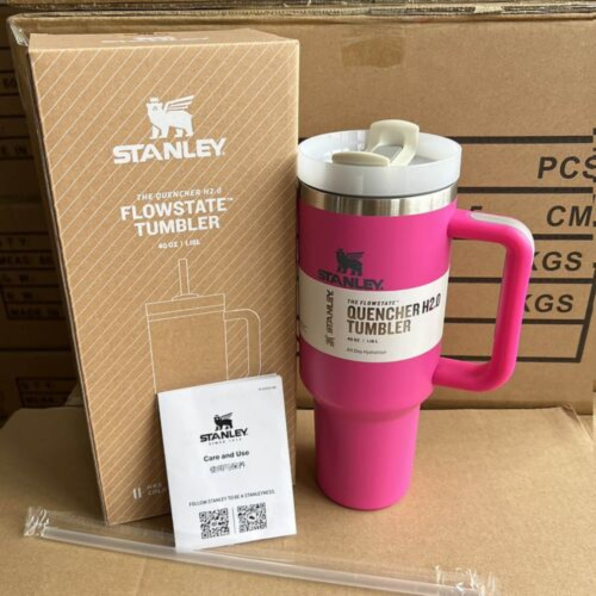 Pink Stanley 40 Oz Stainless Steel Tumbler YMDS