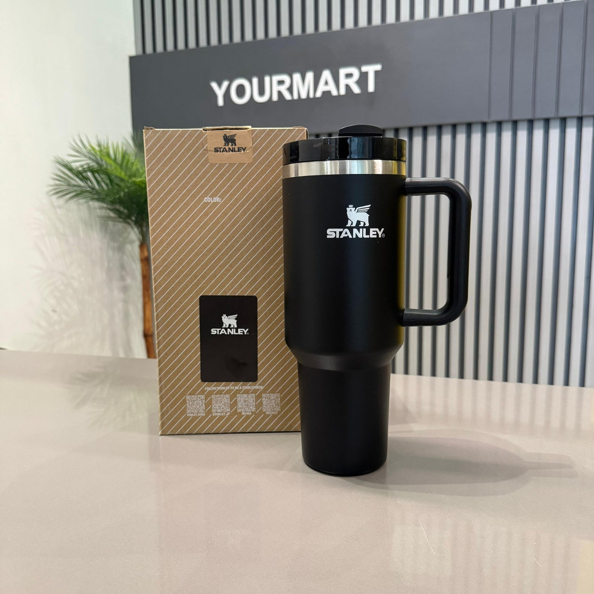 Black Stanley 40 Oz Stainless Steel Tumbler | Leak-Proof Vacuum Insulated Travel Mug | Hot & Cold YMDS