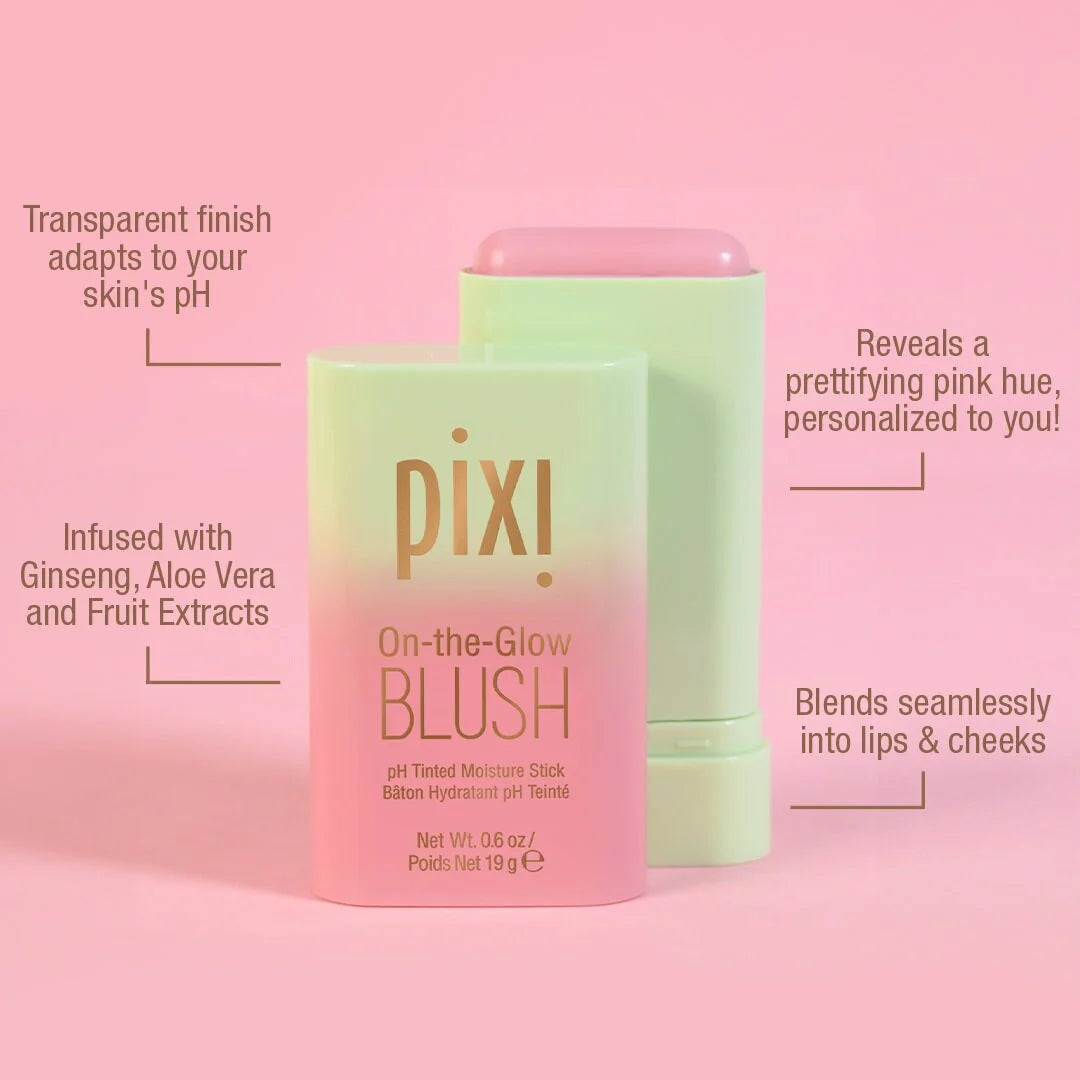 Pixi On-the-Glow Blush CheekTone Multi-Use pH Reactive Balm for Cheeks and Lips YMDS
