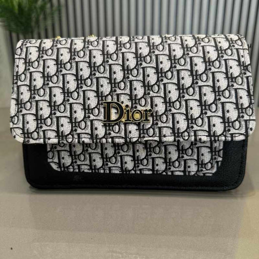 Black | Dior Oblique Canvas & Leather Flap Clutch YMDS