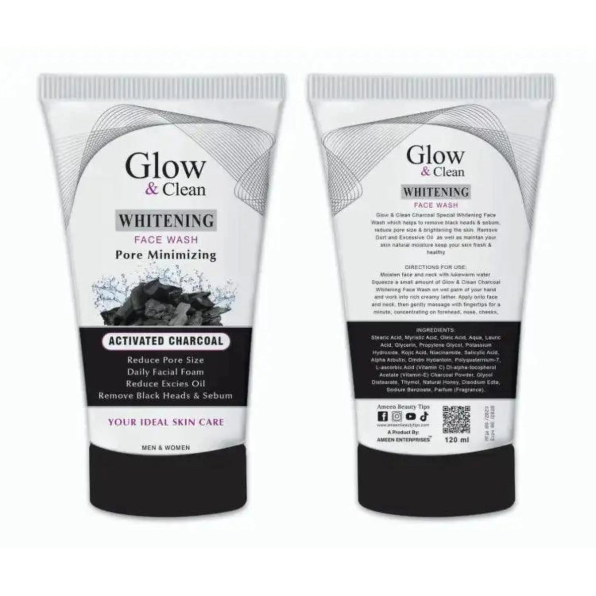 Glow & Clean Charcoal Face Wash YMDS