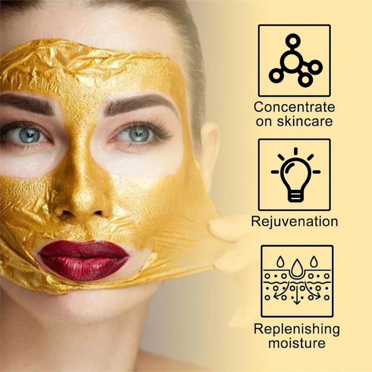 Retinol Snake Venom Peptide Gold Mask YMDS