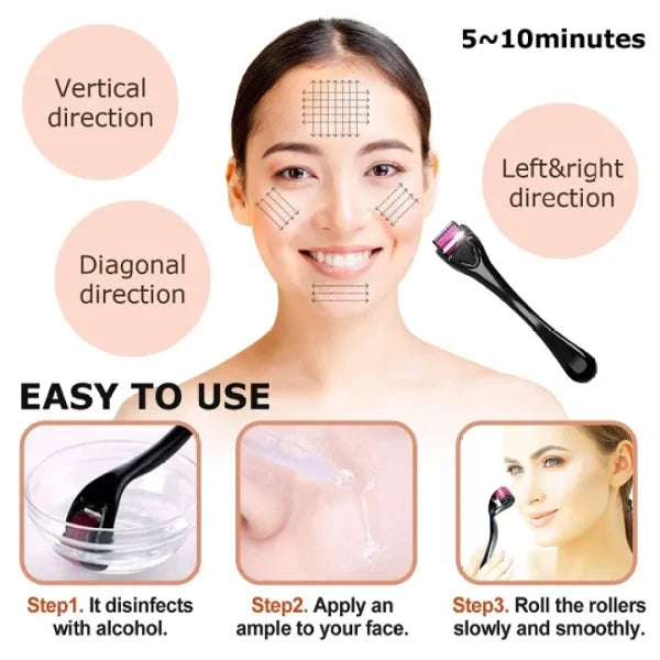 Derma Roller 0.5mm for Hair & Skin Therapy YMDS