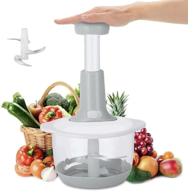 1.5L Manual Hand Push Chopper & Multifunctional Mixer | Vegetable Chopper and Baby Food Maker YMDS