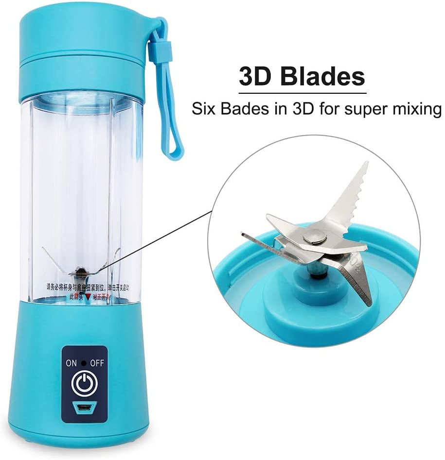 Portable 6-Blade USB Rechargeable Juicer Blende YMDS