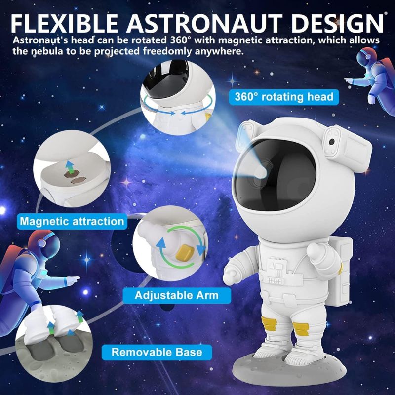 Astronaut Star Projector Night Light YMDS