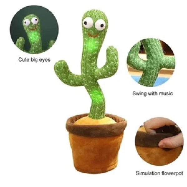 Rechargeable Dancing Cactus Toy with Hat YMDS
