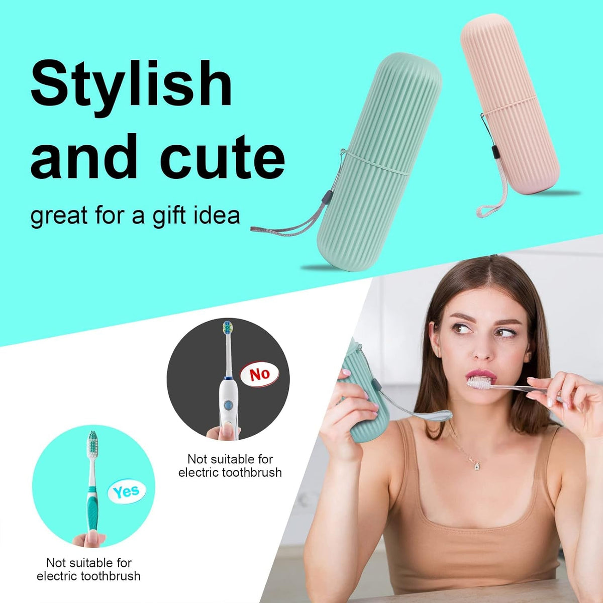 Portable Toothbrush & Toothpaste Holder Case YMDS