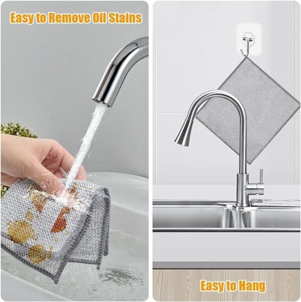 10 Dish Washing Cleaning Cloth | Metal Wire Dish Cleaning Cloth YMDS