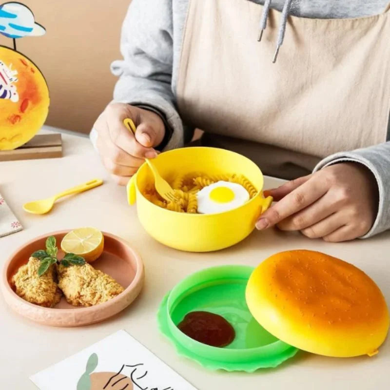 Hamburger Shaped Kids Lunch Box YMDS