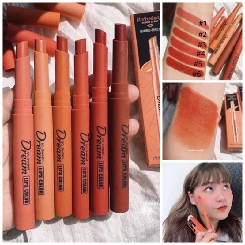 Hengfang Matte Dream Lipstick Set – 6-Piece YMDS