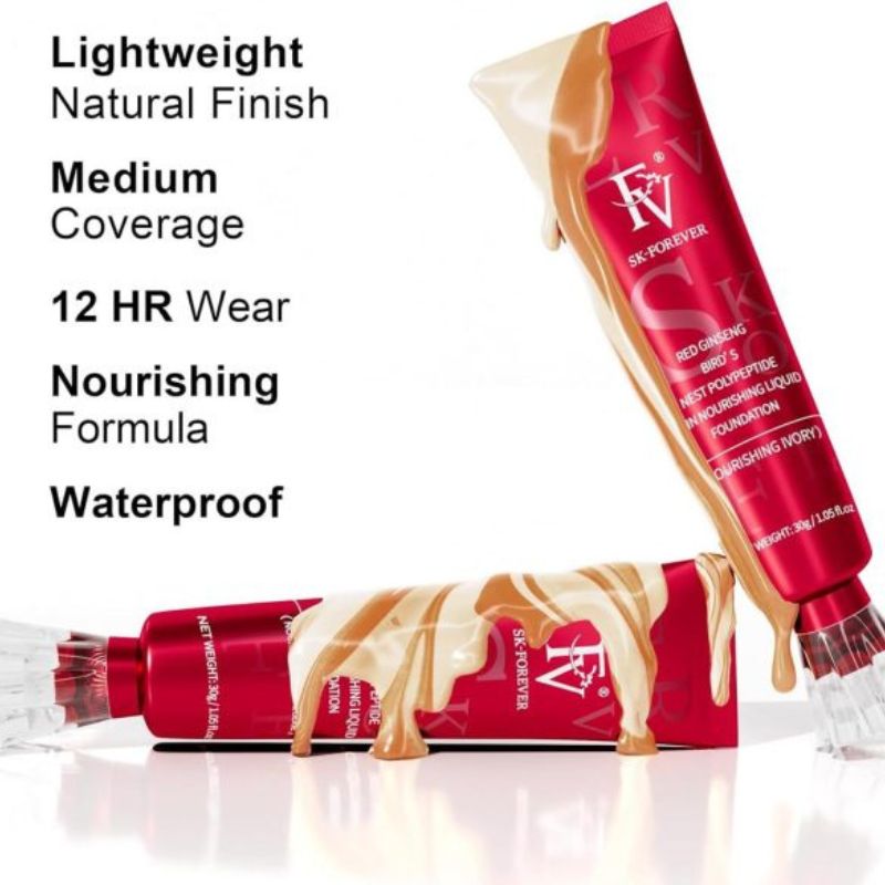 FV Liquid Foundation | Full Coverage, Matte Finish, Long-Lasting Makeup | 30g YMDS