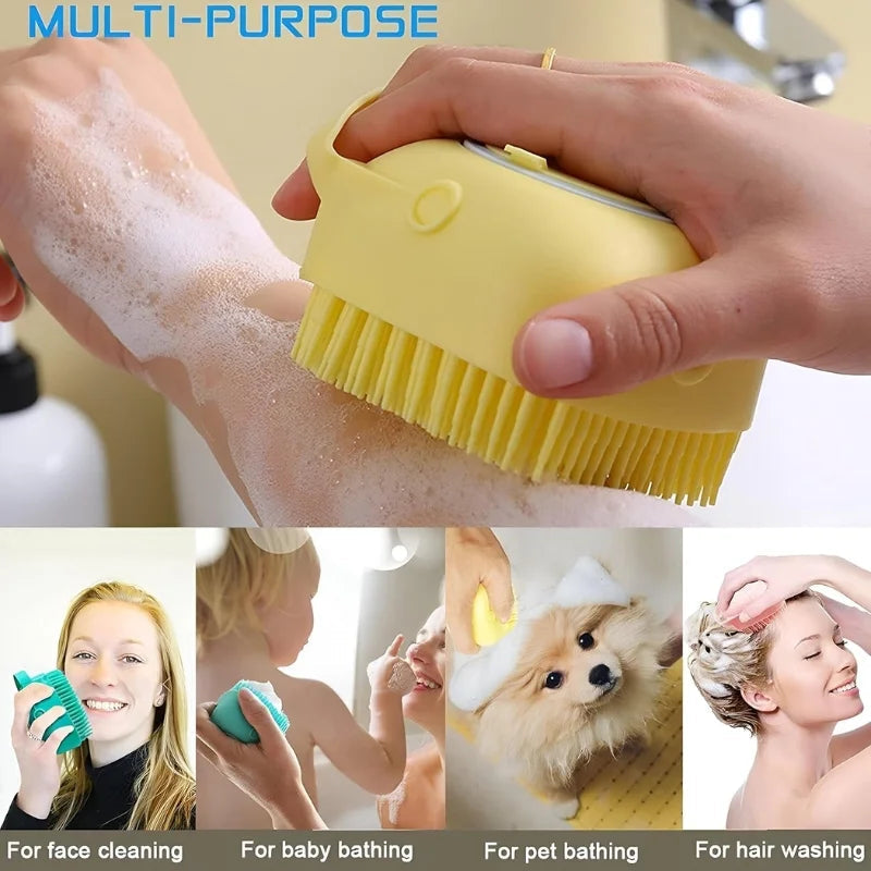 Soft Silicone Bath Brush with Hooks YMDS