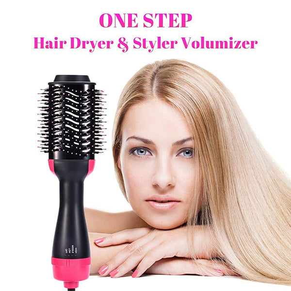 One Step Hot Air Brush | 3-in-1 Dryer, Straightener & Volumizer for Effortless Styling YMDS