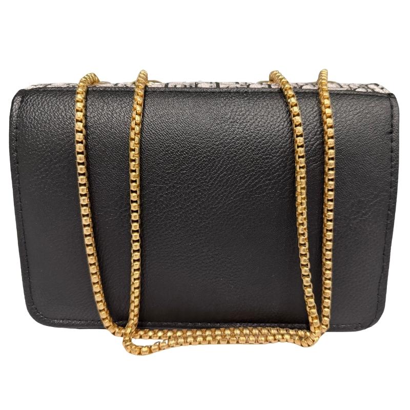 Black | Dior Oblique Canvas & Leather Flap Clutch YMDS