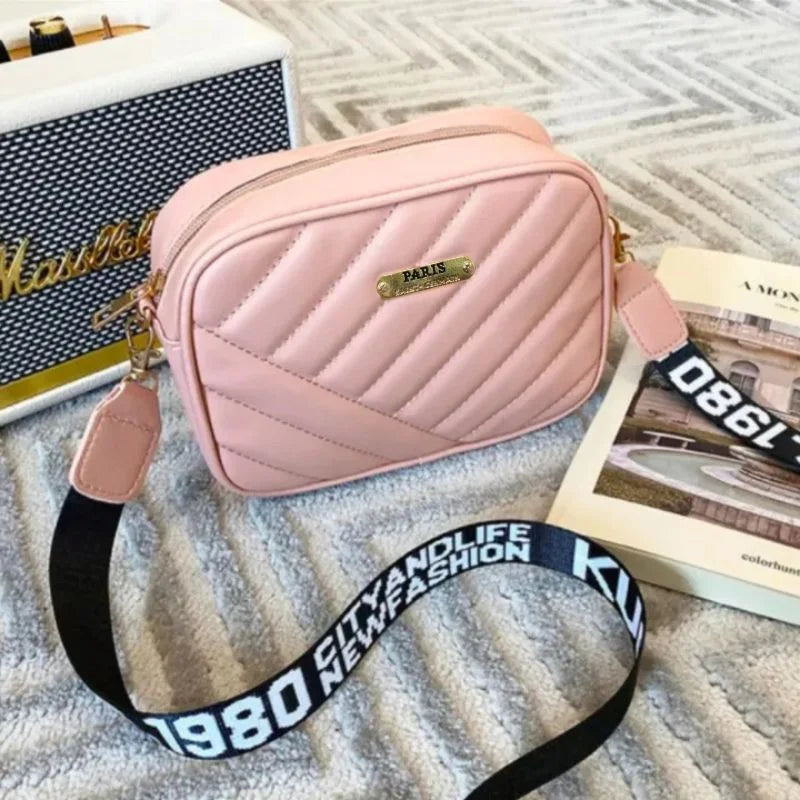 Pink Leather Handbag for Girls & Women YMDS