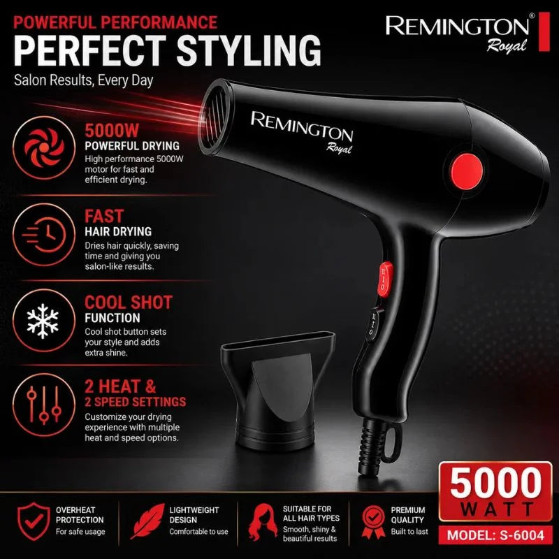 Remington Royal Style House Hair Dryer | Model S-6004 HHC