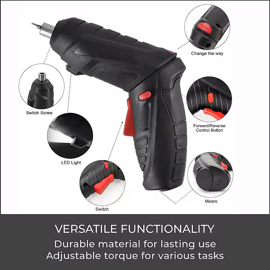 47-Piece Foldable Wireless Electric Screwdriver Kit YMDS