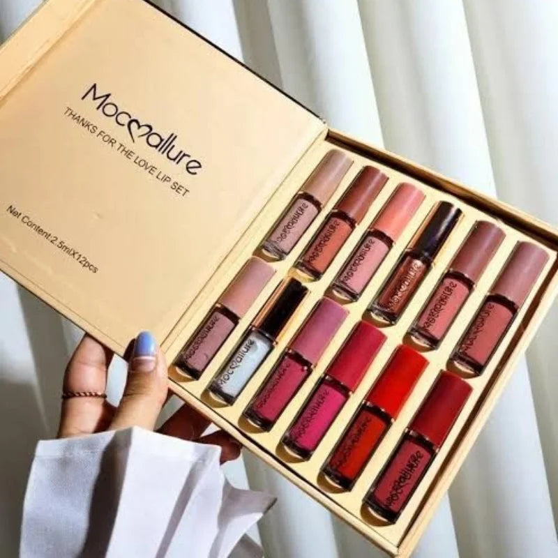 12 Pcs Mocallure Matte Liquid Lipstick Set YMDS