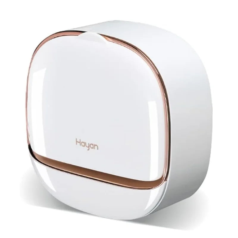 Milky White | Self-Adhesive Wall-Mounted Luxury Soap Holder with Lid and Drainage Tray YMDS