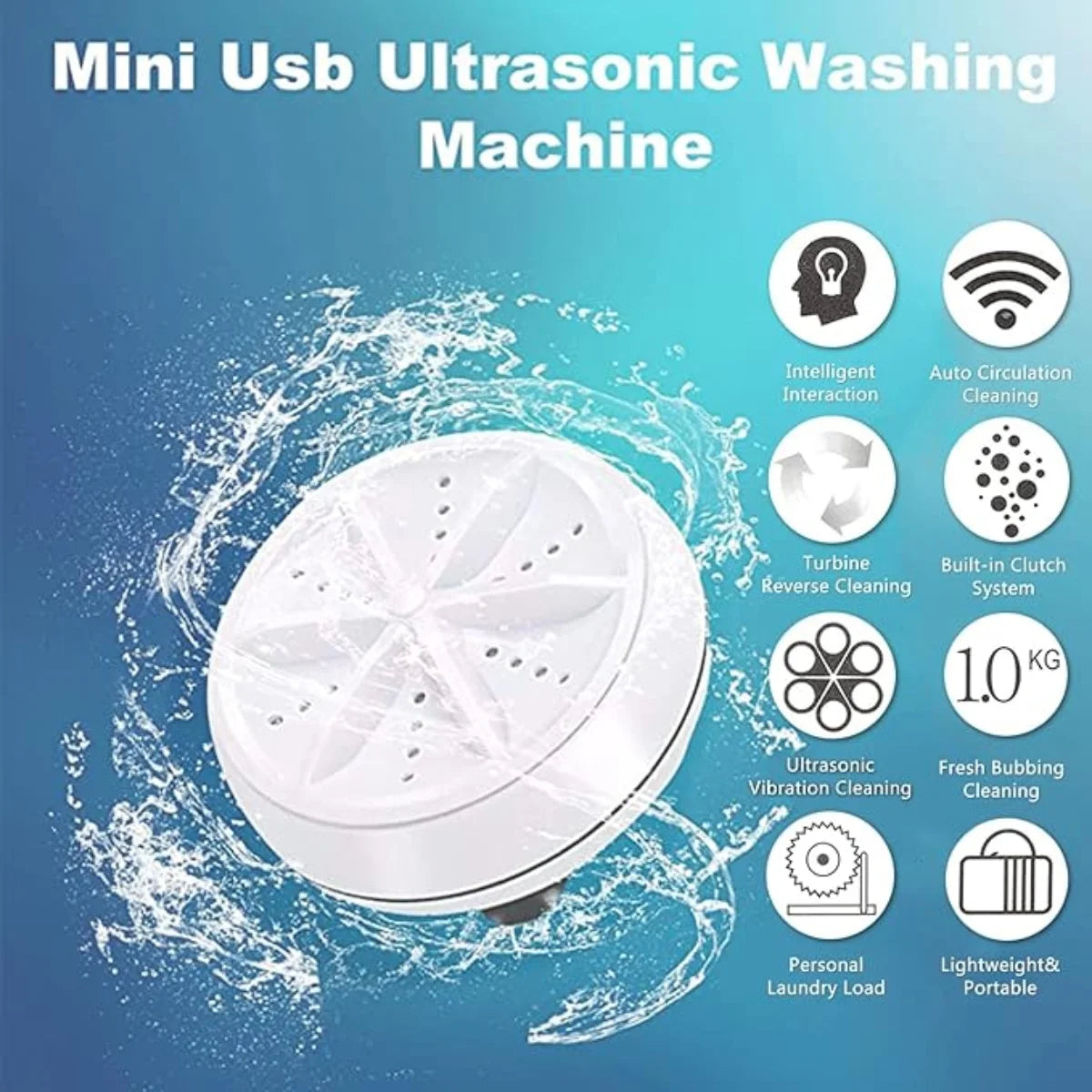 Portable USB Mini Turbo Washer YMDS