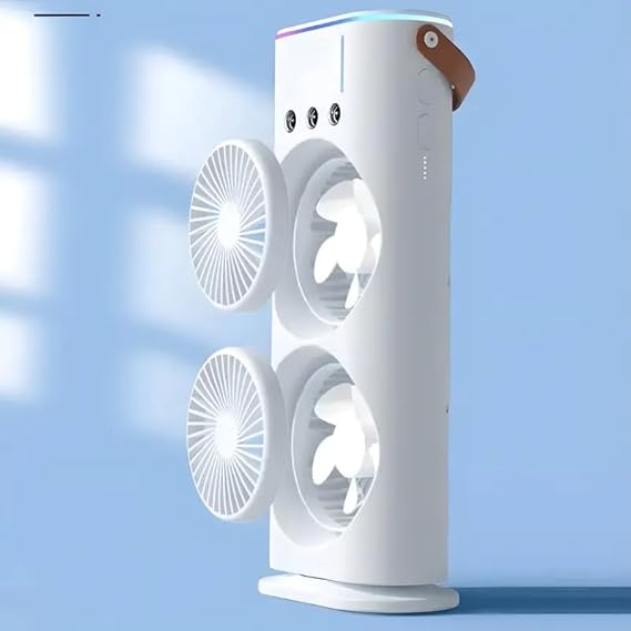 Mini Double Head Mist Fan with LED Light & Humidifier YMDS