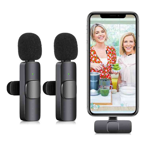 K9 Dual Wireless Microphone ORIGINAL Plug & Play FOR Type-C & IOS HHC