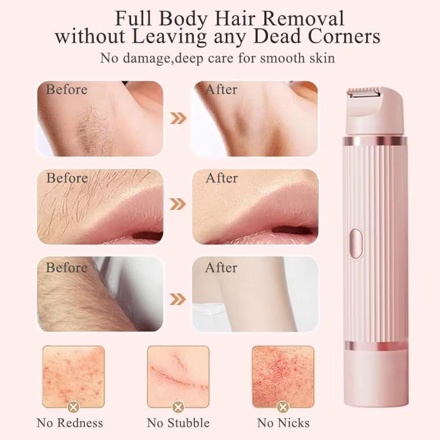 2 in 1 Dual Head Shaver Women Electric Bikini Trimmer Wet&Dry Use Hair Removal ARDS