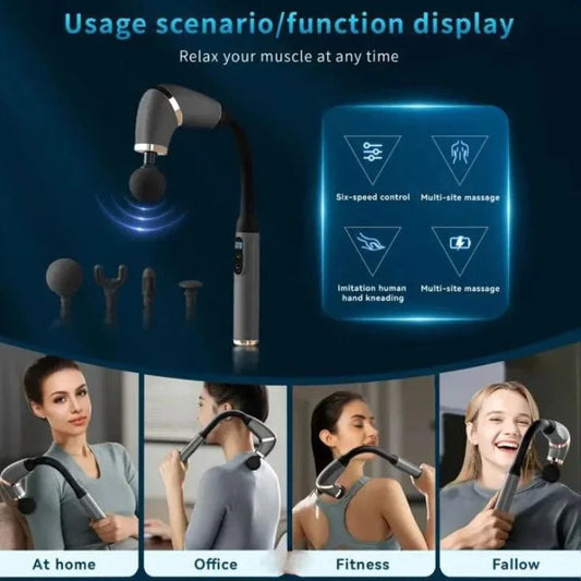 Long Handle Fascial Gun Massager YMDS