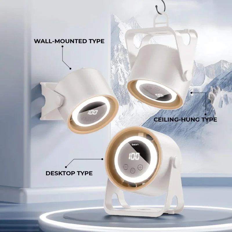 Desktop Circular Rechargeable Fan with 360° Adjustable Airflow YMDS