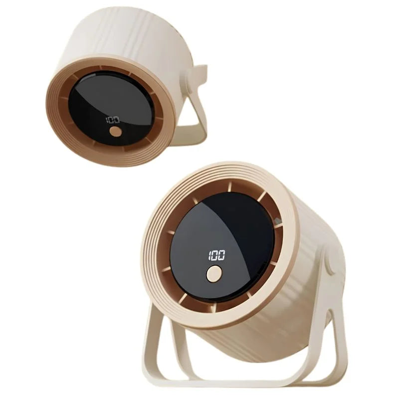 Desktop Circular Rechargeable Fan with 360° Adjustable Airflow YMDS
