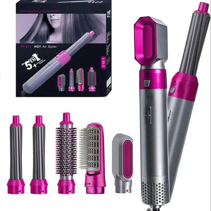 5 In 1 Hair Dryer Brush Electric Blow Dryer Hair Comb Curling Brush Kit Straightener ARDS