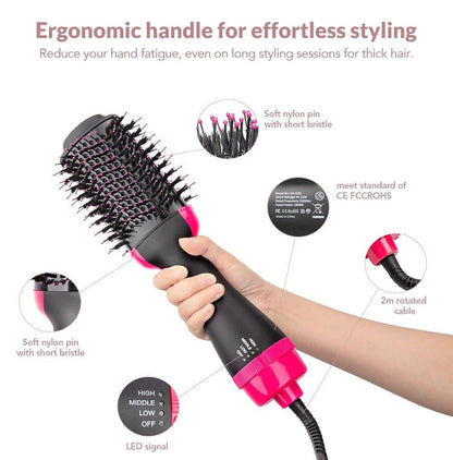 Hot Air Brush Multi-Function Hair Dryer Straightener ARDS